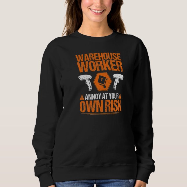 Sudadera Warehouseman Own Risk Warehouse Worker Premium (Anverso)