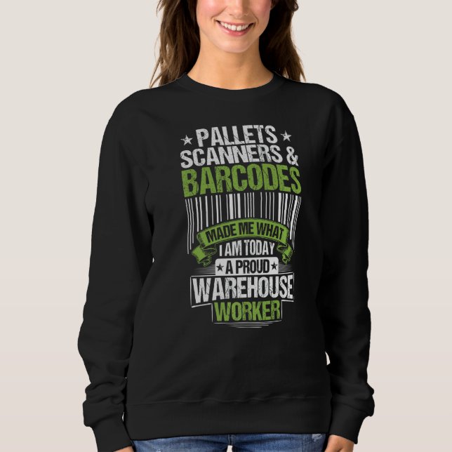 Sudadera Warehouseman Pallets Escáners & Barcode Warehouse (Anverso)