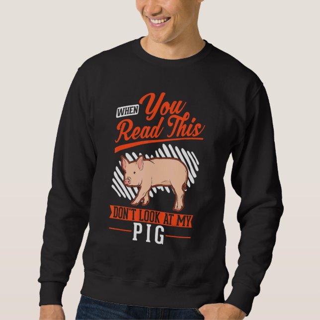 Sudadera Warning Piggy Farmer Pig (Anverso)