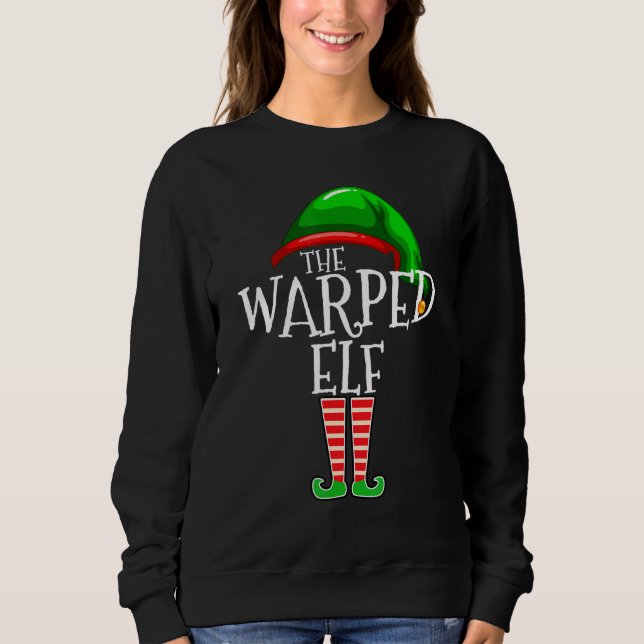Sudadera Warped Elf   Family Matching Group Christmas   Squ (Anverso)