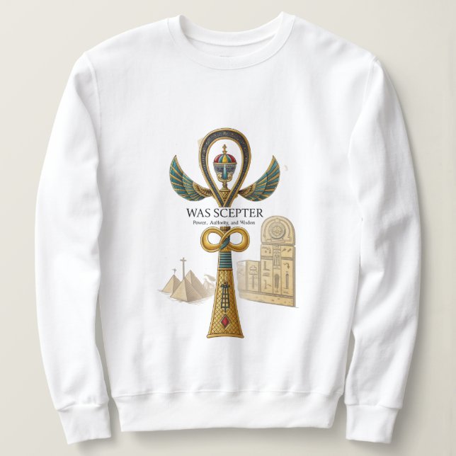 Sudadera Was Scepter Sweatshirt – Ancient Egyptian Power Sy (Anverso del diseño)