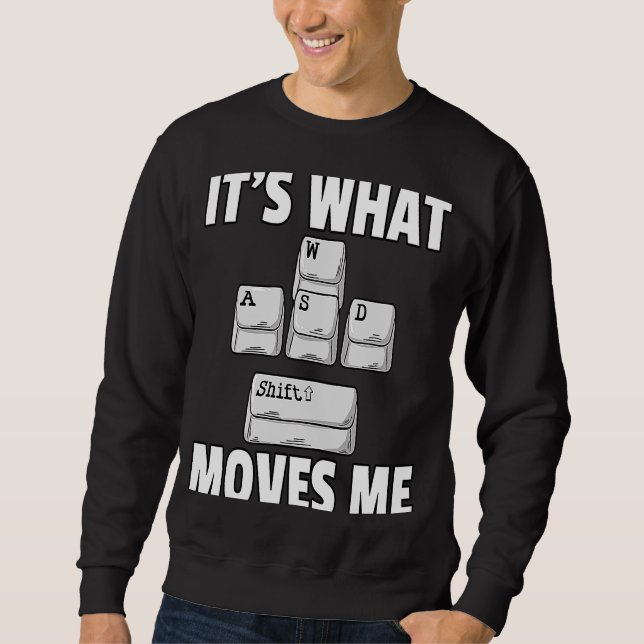 Sudadera WASD Gaming Gamer Video Game E Sport Player (Anverso)
