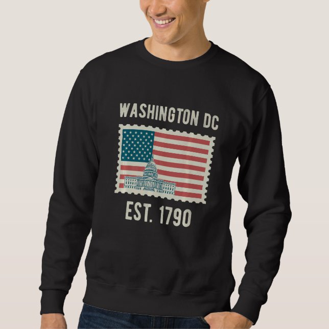 Sudadera Washington Dc Bandera De Los Eeuu Ama Al Capitolio (Anverso)