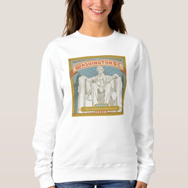 Sudadera Washington DC | Monumento conmemorativo a Lincoln (Anverso)