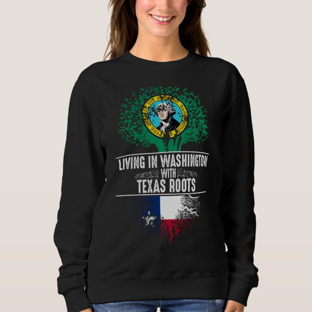 Sudadera Washington Home Texas Roots State Tree Flag Love (Anverso)
