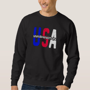 Sudadera Washington Usa Vintage Patriótico Y Orgulloso Esta