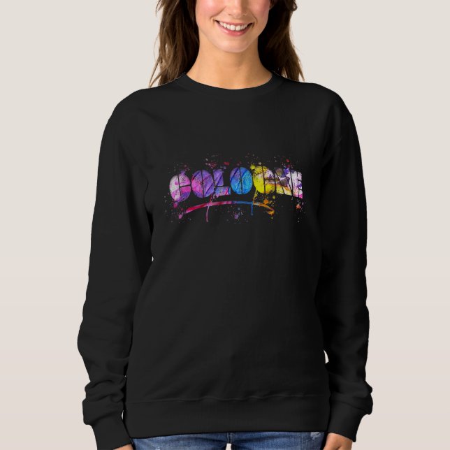 Sudadera Watercolor Colonia Cologne Lettering Souvenir (Anverso)