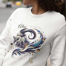 Watercolor de moda Capricorn Zodiac Sweatshirt