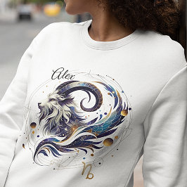 Sudadera Watercolor de moda Capricorn Zodiac Sweatshirt