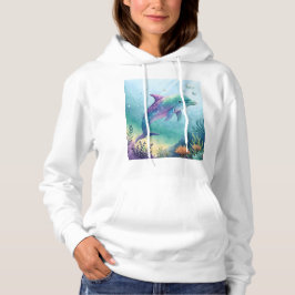 Sudadera Watercolor painted dolphin