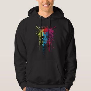 Sudadera Watercolor Skull Halloween Costume Fiesta Spooky S