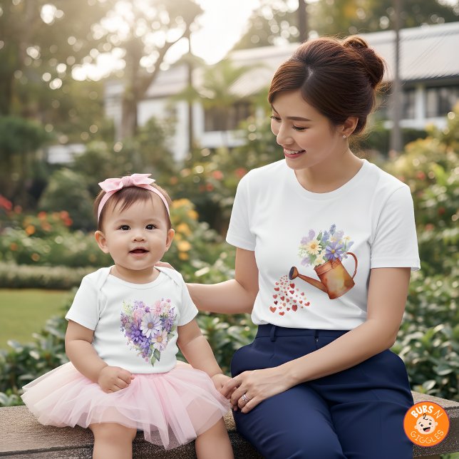 Sudadera Watercolor Watering Can Floral Matching Outfit Mom (Subido por el creador)