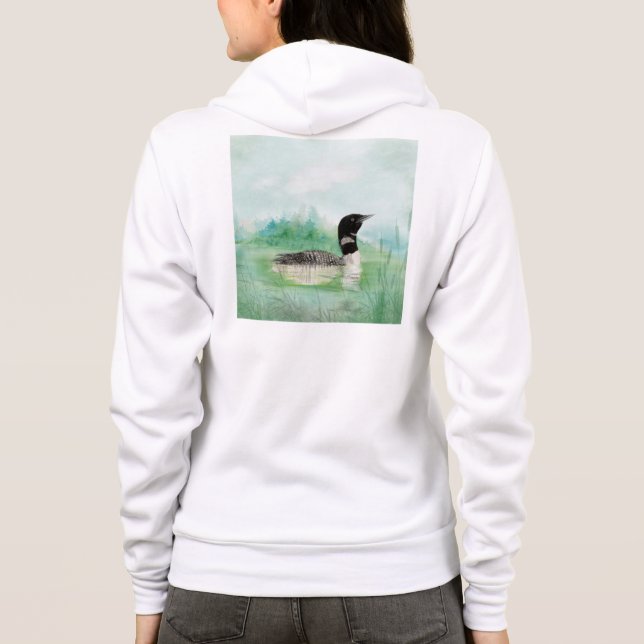 Sudadera Watercolor Wilderness Bird Common Lodge art (Reverso)