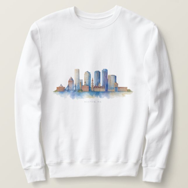 Sudadera Waterline de la ciudad de Boston | Mamáes modernas (Anverso del diseño)