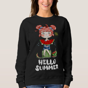 Sudadera Watermelon Kawaii Anime Chica Hello Summer Fruit M