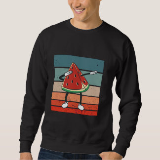 Sudadera Watermelon slice dabbing cartoon arms and legs dan