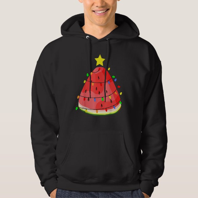 Sudadera Watermelon Xmas Tree Beach Summer Christmas in Jul (Anverso)