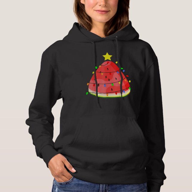 Sudadera Watermelon Xmas Tree Beach Summer Christmas in Jul (Anverso)