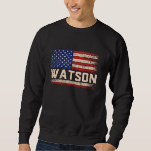 Sudadera Watson Apellido Shirt Watson Nombre Bandera Americ