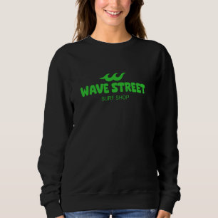 Sudadera Wave Street Classic Green Waves Beach Surf Shop Gr