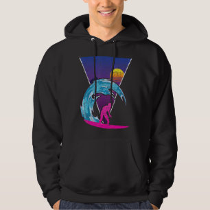 Sudadera Waves acuáticas Ocean Surfing Vaporwave Sunset Su