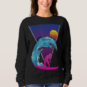Sudadera Waves acuáticas Ocean Surfing Vaporwave Sunset Su