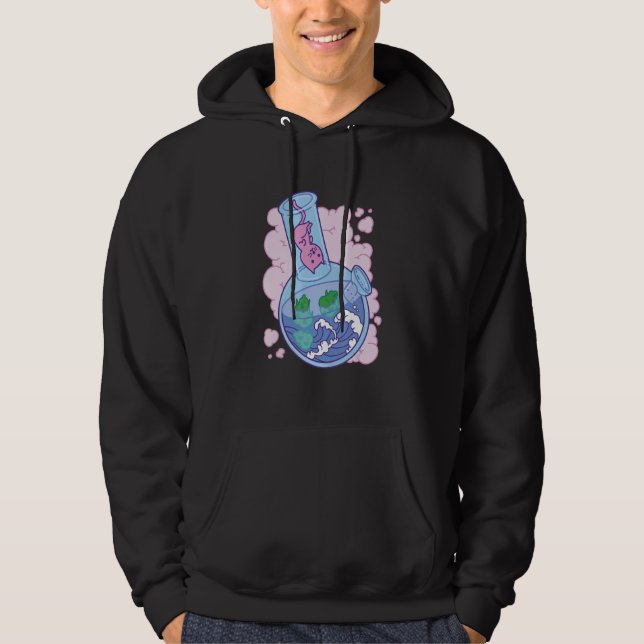 Sudadera Waves Bong joint Cat (Anverso)