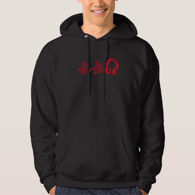 Sudadera Waves de sonido Heartbeat Music de Sound Engineer (Anverso)