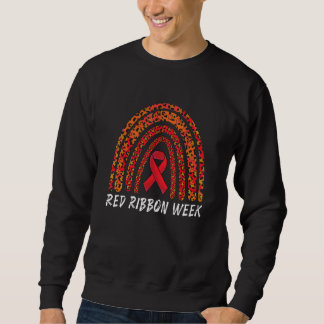 Sudadera We Wear Red For Red Ribbon Week Awareness Rainbow 