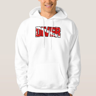 Sudadera Weathered Scuba Diver Down Flag