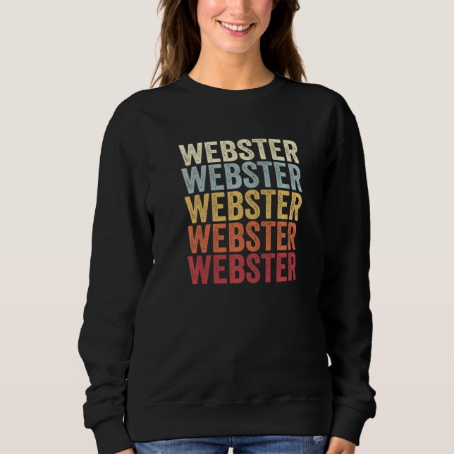 Sudadera Webster Nueva York Webster NY Texto Retro Antiguo (Anverso)