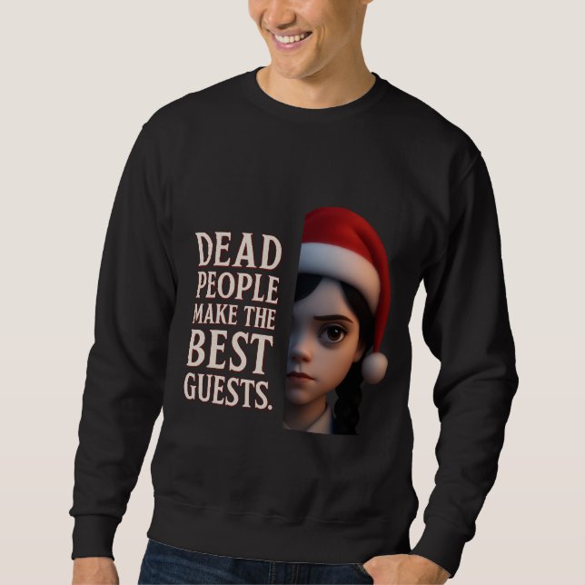 Sudadera Wednesday “Dead People Make the Best Guests” (Anverso)
