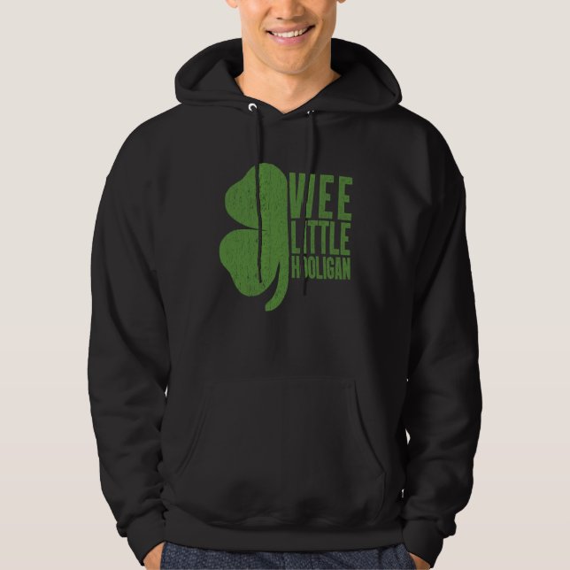 Sudadera Wee Little Hooligan  Shamrock Kids Teen Patrick s  (Anverso)