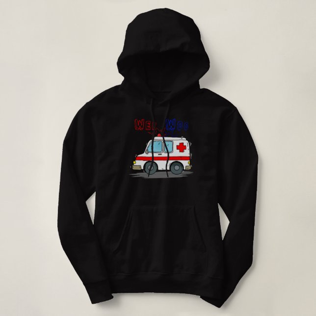Sudadera Wee Woo Boo Bus Ambulance Funny EMS EMT Parame (Diseño del anverso)