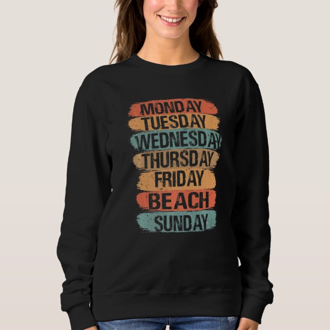 Sudadera Weekdays Work Monday Wednesday Friday Saturday Bea (Anverso)