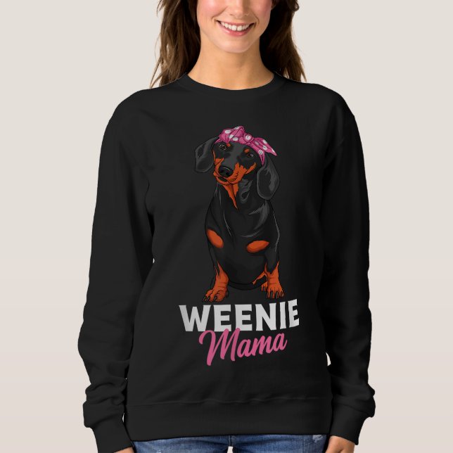 Sudadera Weenie Mama Cute Dachshund Lover Weiner Dog (Anverso)