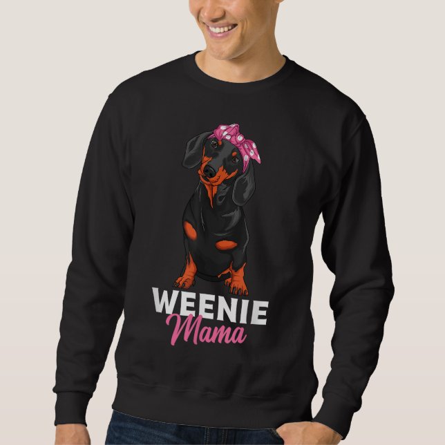 Sudadera Weenie Mama Cute Dachshund Lover Weiner Dog (Anverso)