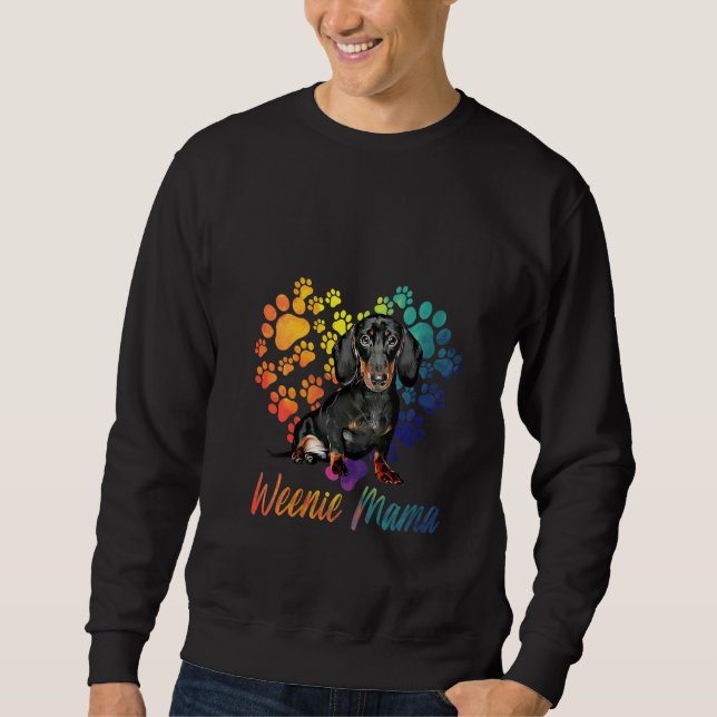 Sudadera Weenie Mama Funny Dachshund Lover Sausage D (Anverso)