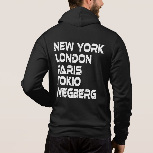 Sudadera Wegberg New York London Tokio Paris Hoddie (Reverso)