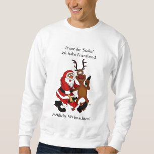 Sudadera Weihnachtsmann mit Elch - ¡Prost ihr Säcke!