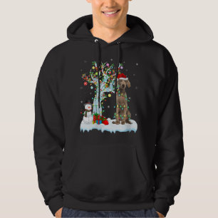 Sudadera Weimaraner Dog Xmas Tree Lighting Santa Weimaraner