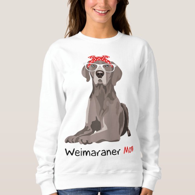 Sudadera Weimaraner Mom Bandana Mujeres Weimaraner Dog (Anverso)