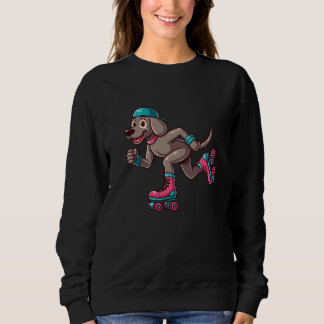 Sudadera Weimaraner Roller Skater Perro Funny Skater