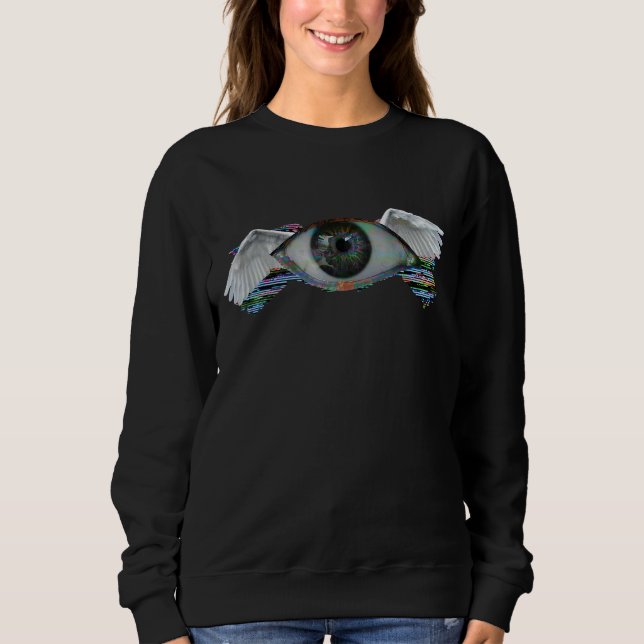 Sudadera Weirdcore Glitch Angel Eye Dreamcore (Anverso)