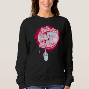 Sudadera Weirdcore Navegador de ojos Estético Soft Chica So