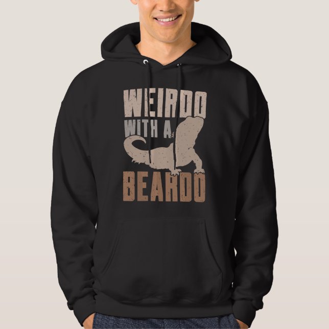 Sudadera Weirdo With A Beardo Bearded Dragon Lizard Gecko P (Anverso)