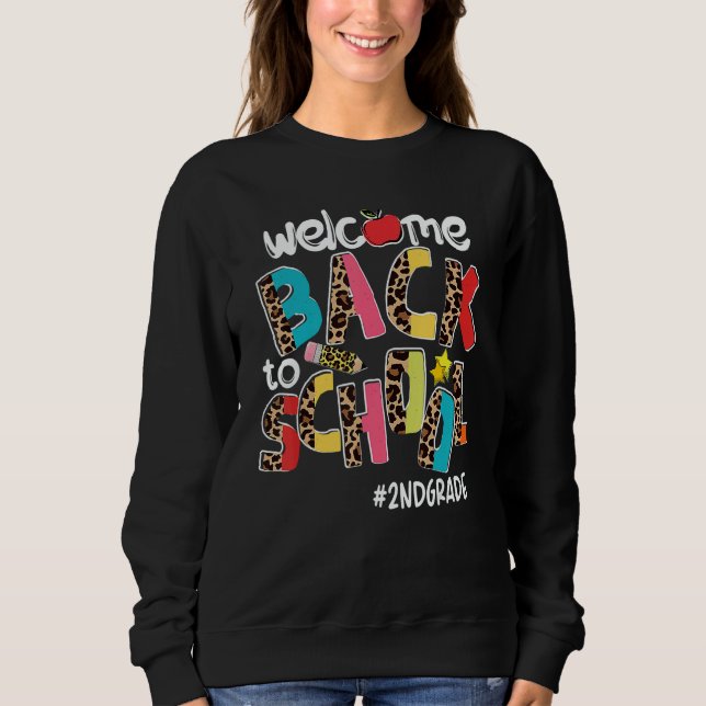 Sudadera Welcome Back To School 2nd Grade Back To School (Anverso)