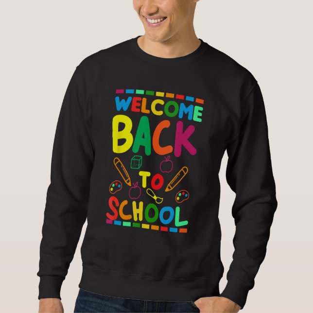 Sudadera Welcome Back To School Happy First Day of School B (Anverso)