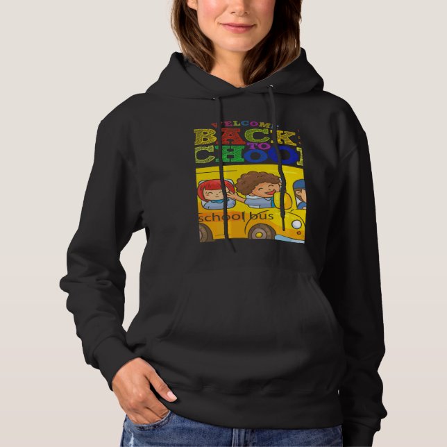 Sudadera Welcome Back To School  School Bus Driver Mens Boy (Anverso)