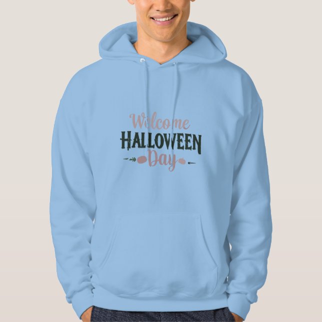 Sudadera Welcome Halloween Day Typography Design (Anverso)